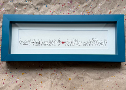 viel liebe |gerahmt