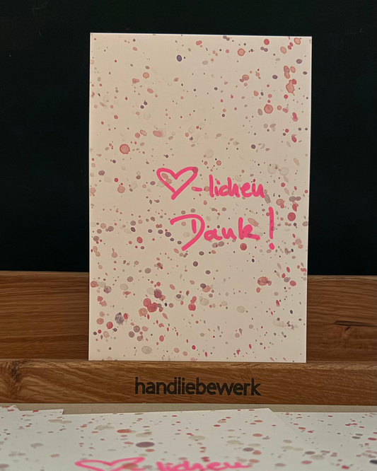 Herzlichen Dank | Glitzer-Punkte